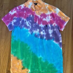 Ralph Lauren Tie-Dye Polo Shirt womens medium
